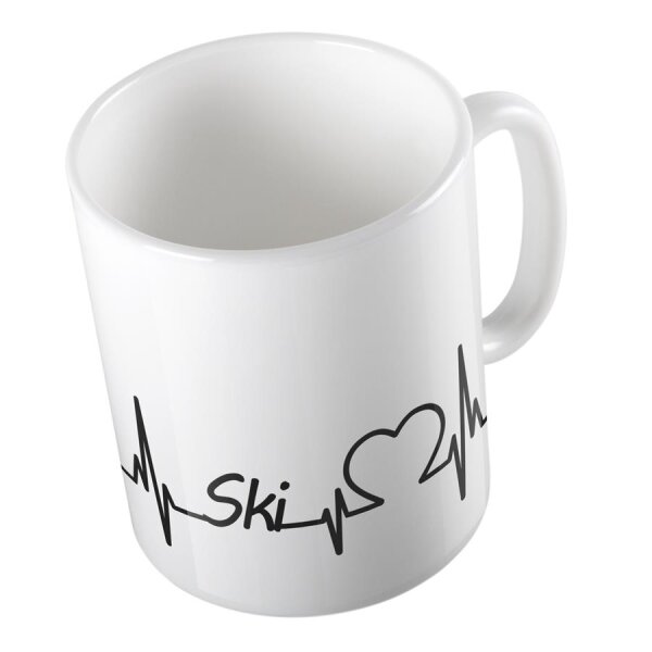 Kaffeetasse Ski Weiß 330ml