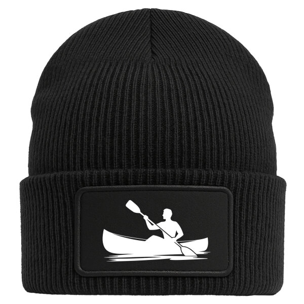Beanie Canoeing Kajakfahren Black Mütze
