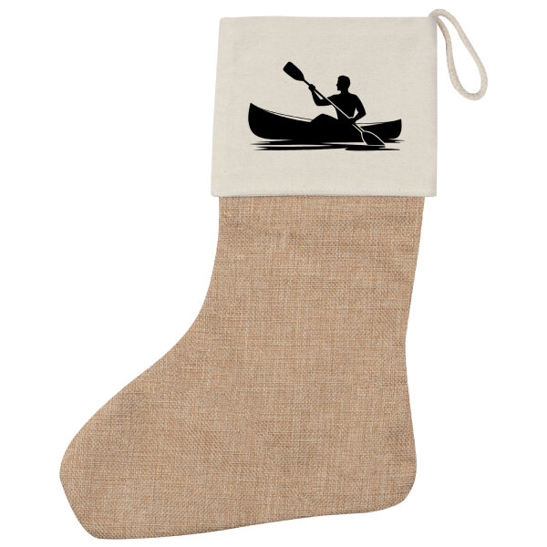 Weihnachtsstrumpf Canoeing Kajakfahren Beige