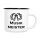 Emaille Tasse Musikmeister Spielmanszug in Weiß, 300 ml