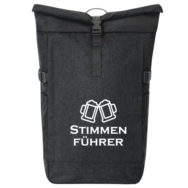 Kurierrucksack Stimmenführer Spielmanszug 30-44 Liter Black Melange
