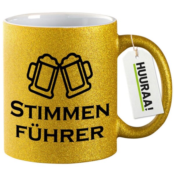 Glitzertasse Stimmenführer Spielmanszug 330ml