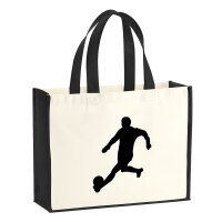 Jutetasche Fußball Soccer 21 Liter Black