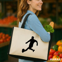 Jutetasche Fußball Soccer 21 Liter Black