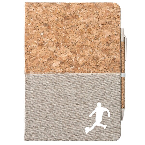 Notizbuch A5 Fußball Soccer 80 Blatt inkl. Kugelschreiber