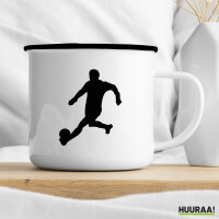 Emaille Tasse Fußball Soccer 300ml Vintage Emaille Becher
