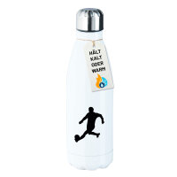 Edelstahl-Trinkflasche Fußball Soccer 500ml Wasserflasche