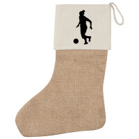 Weihnachtsstrumpf Soccer Fußball Beige
