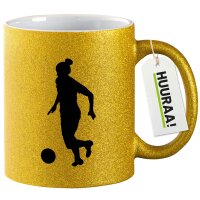 Glitzertasse Soccer Fu&szlig;ball 330ml