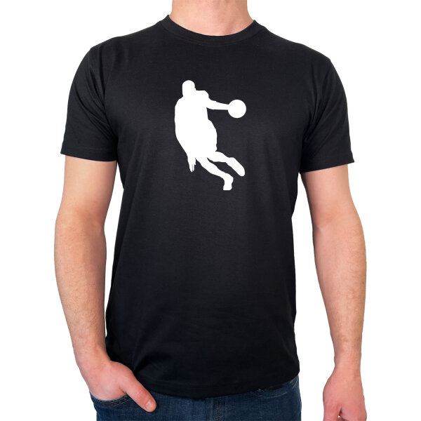 Herren T-Shirt Basketball Silhouette