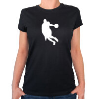 Damen T-Shirt Basketball Silhouette Größe XS-XXL