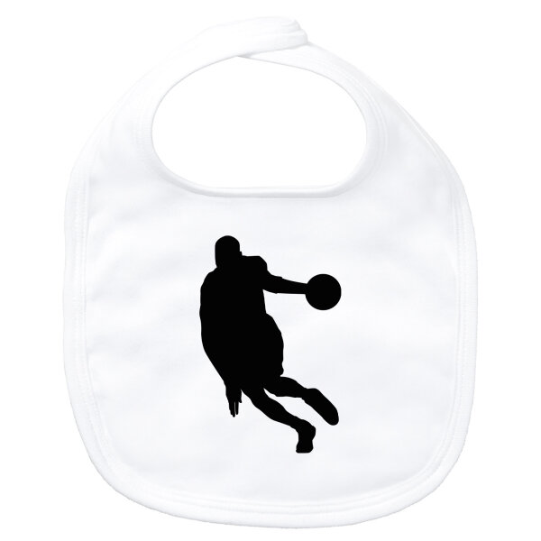 Baby Lätzchen Basketball Silhouette Klettverschluss