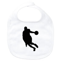 Baby Lätzchen Basketball Silhouette Klettverschluss
