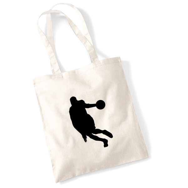 Jutebeutel Basketball Silhouette 10 Liter