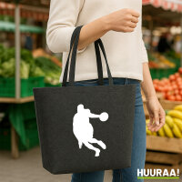 Filzshopper Basketball Silhouette 22 Liter Filztasche