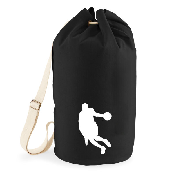 Seesack Basketball Silhouette 20 Liter Rucksack Black