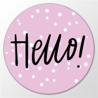 Magnet Hello! Pink Punkte Hi Hallo 59mm...