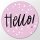 Magnet Hello! Pink Punkte Hi Hallo 59mm Kühlschrankmagnet Flaschenöffner