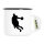 Emaille Tasse Basketball Silhouette 300ml Vintage Emaille Becher