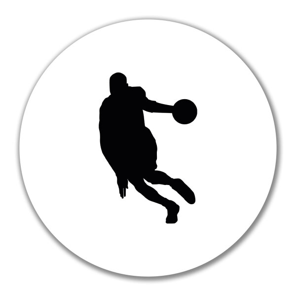 Aufkleber Basketball Silhouette 10cm Sticker