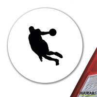 Aufkleber Basketball Silhouette 10cm Sticker