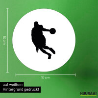 Aufkleber Basketball Silhouette 10cm Sticker