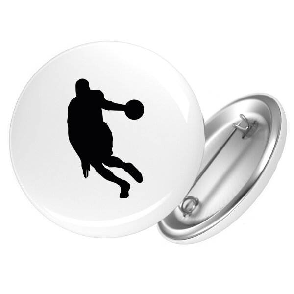 Button Basketball Silhouette
