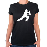 Damen T-Shirt Cricket Silhouette Größe XS-XXL