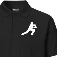 Damen Polo Shirt Cricket Silhouette Größe XS-XXL