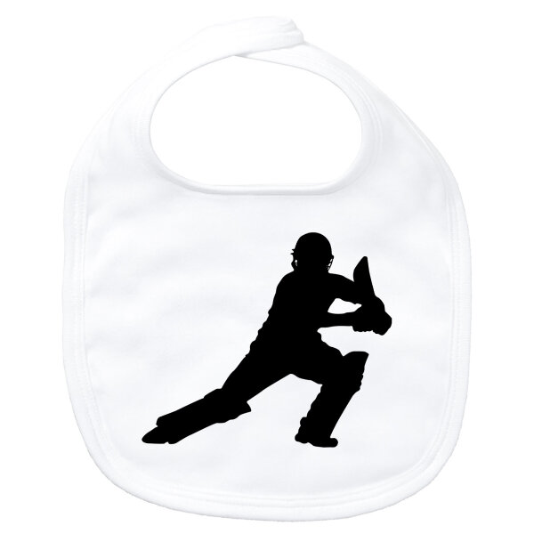 Baby Lätzchen Cricket Silhouette