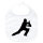 Baby Lätzchen Cricket Silhouette Klettverschluss