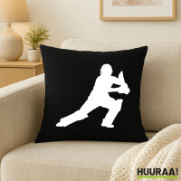 Kissen Cricket Silhouette 40x40cm