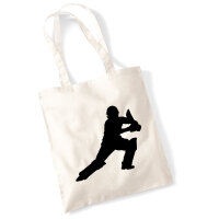 Jutebeutel Cricket Silhouette 10 Liter