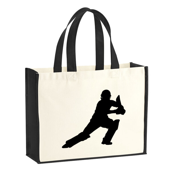 Jutetasche Cricket Silhouette 21 Liter Black