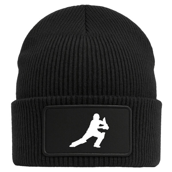 Beanie Cricket Silhouette Black Mütze