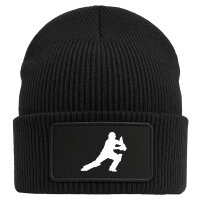 Beanie Cricket Silhouette Black Mütze