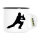 Emaille Tasse Cricket Silhouette 300ml Vintage Emaille Becher