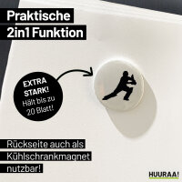 Magnet Cricket Silhouette 59mm Kühlschrankmagnet Flaschenöffner