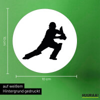 Aufkleber Cricket Silhouette 10cm Sticker