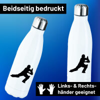 Edelstahl-Trinkflasche Cricket Silhouette 500ml Wasserflasche