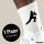 Socken Cricket Silhouette Größe 37/46 White Motiv Tennissocken