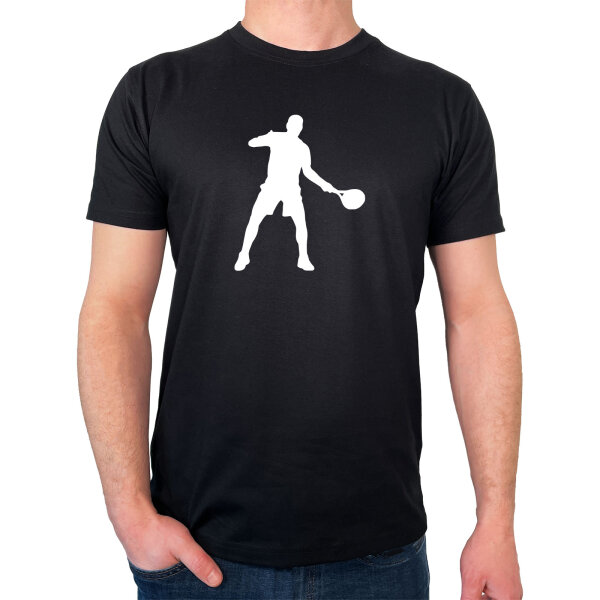 Herren T-Shirt Tennis Silhouette Größe S-3XL