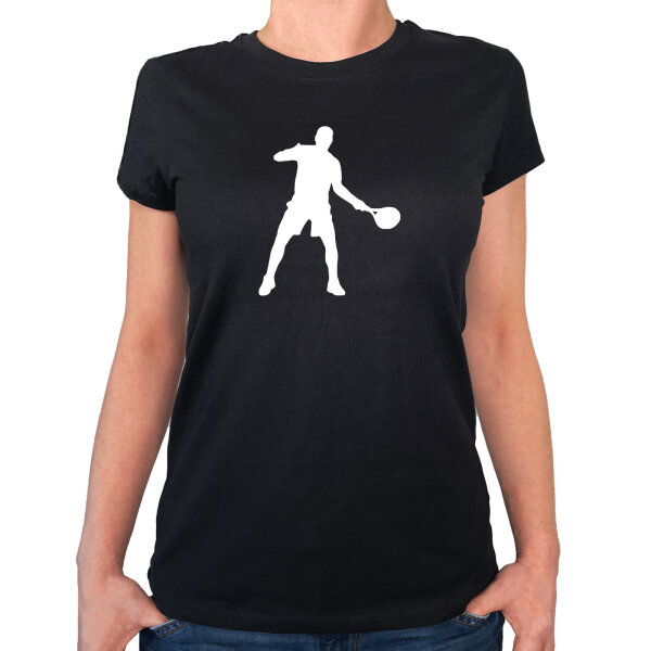 Damen T-Shirt Tennis Silhouette Größe XS-XXL