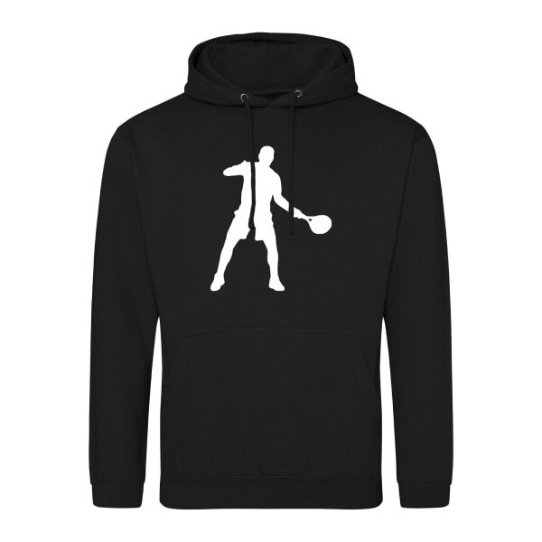 Unisex Hoodie Tennis Silhouette Größe S-3XL