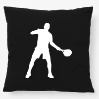Kissen Tennis Silhouette 40x40cm
