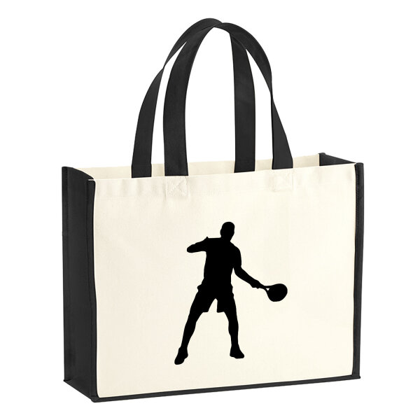 Jutetasche Tennis Silhouette 21 Liter Black