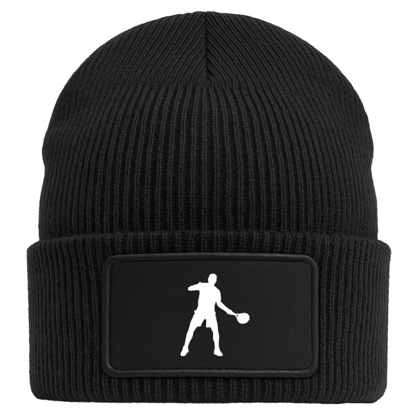 Beanie Tennis Silhouette Black Mütze