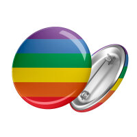 Button Gay Pride Regenbogen Gr&ouml;&szlig;e 59mm