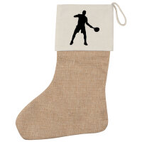 Weihnachtsstrumpf Tennis Silhouette Beige