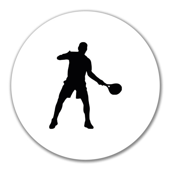 Aufkleber Tennis Silhouette 10cm Sticker